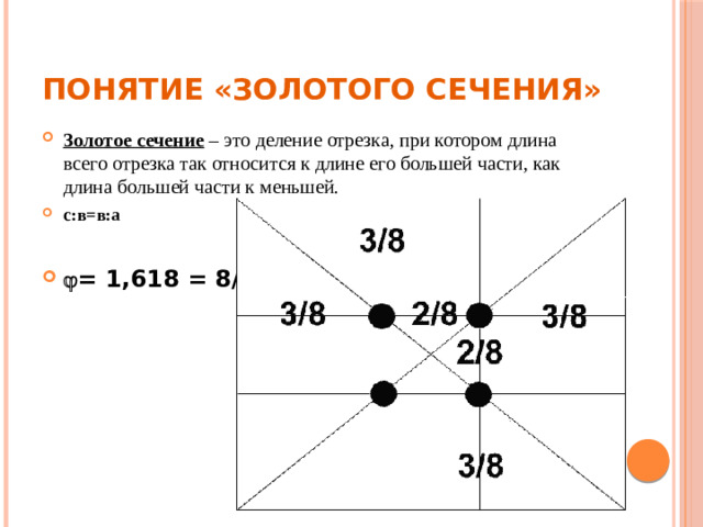 Понятие «золотого сечения»