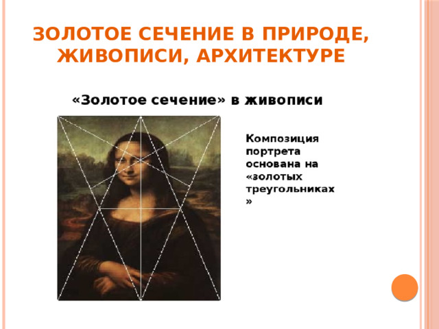 Золотое сечение в природе, живописи, архитектуре