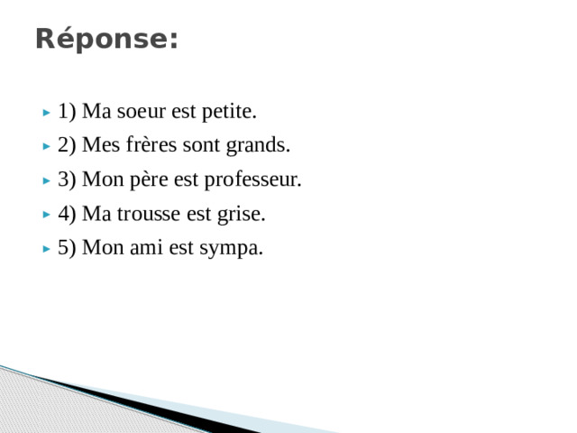 Réponse: