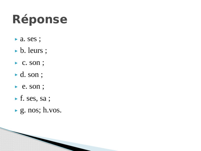 Réponse
