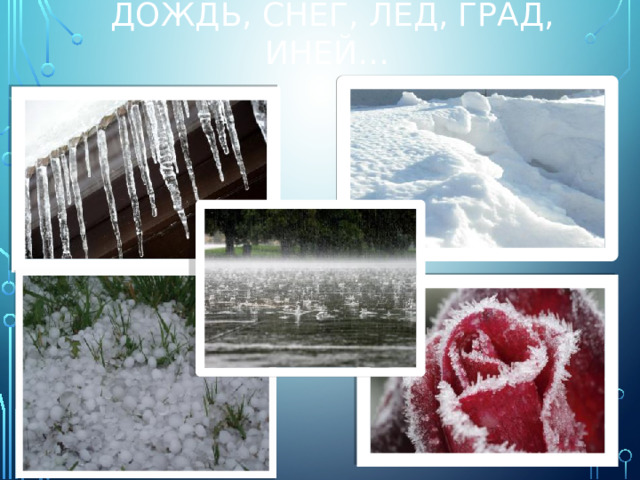 Дождь, снег, лёд, град, иней…