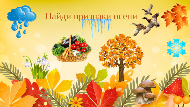 Найди признаки осени