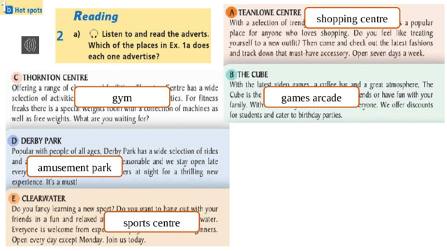 shopping centre games arcade gym amusement park sports centre