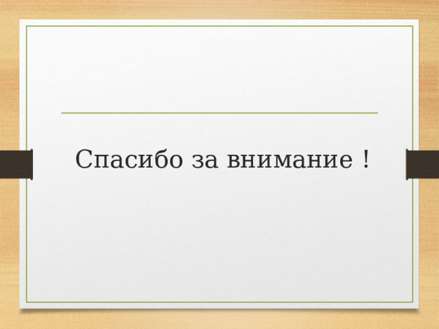 Спасибо за внимание !