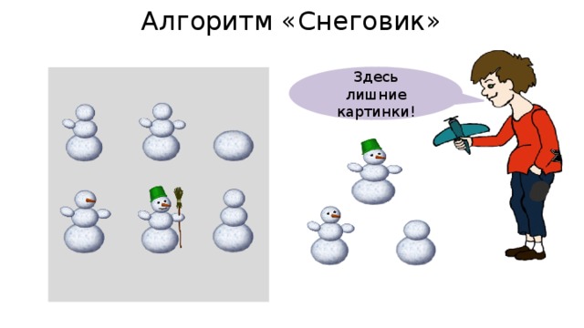 Алгоритм «Снеговик» Здесь лишние картинки!