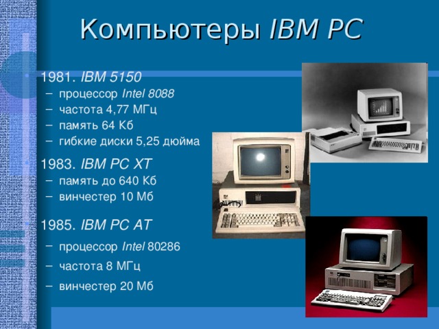 Компьютеры IBM PC