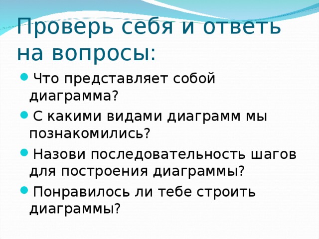 Что дальше Указанье выполняем Мастер сам подскажет путь. «ДАЛЕЕ» нажми скорее И «ГОТОВО» не забудь!  А какая диаграмма  Самая знакомая  Розу строили ветров,  Это ж лепестковая.