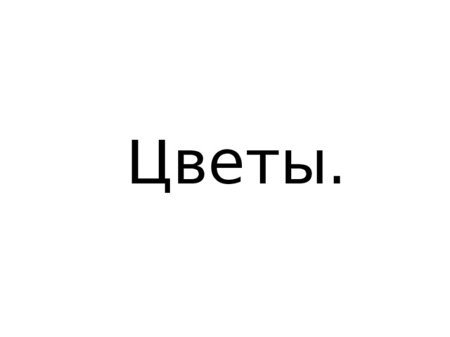 Цветы.