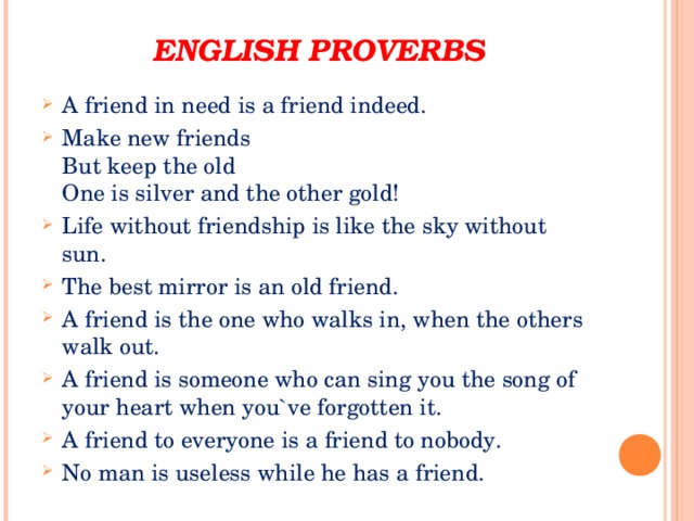 ENGLISH PROVERBS