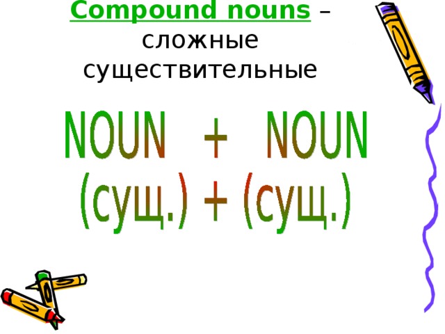 Compound nouns – сложные существительные