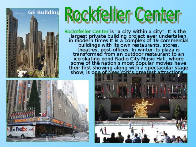 GE Building Rockefeller Center is 