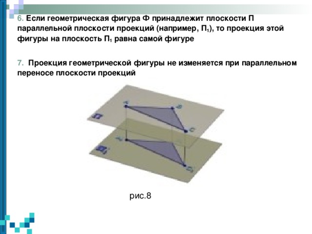 Параллельная проекция фигуры