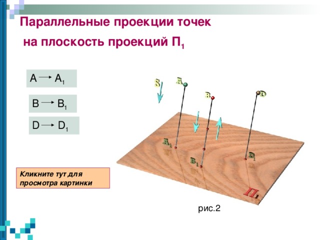 Правильное обозначение плоскостей проекций показано на рисунке