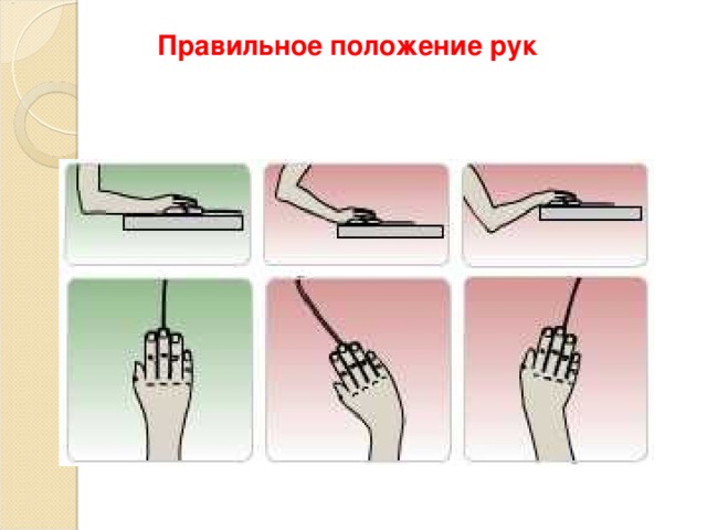 Правильное положение рук
