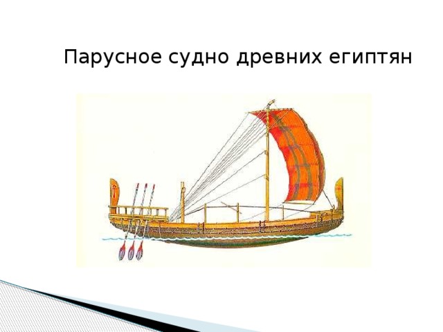 Парусное судно древних египтян