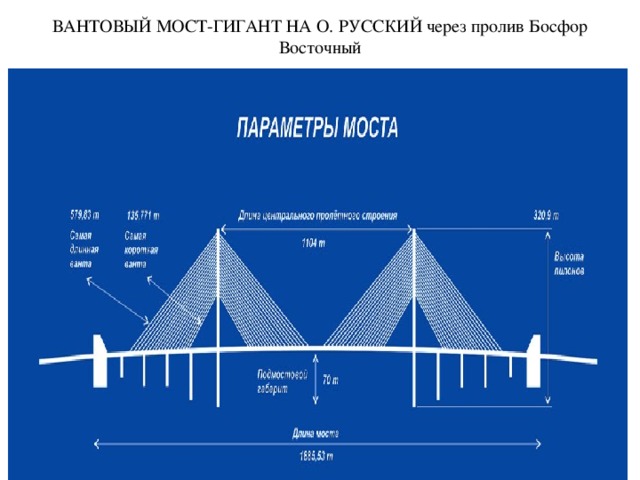 На рисунке изображена схема моста вертикальные пилоны