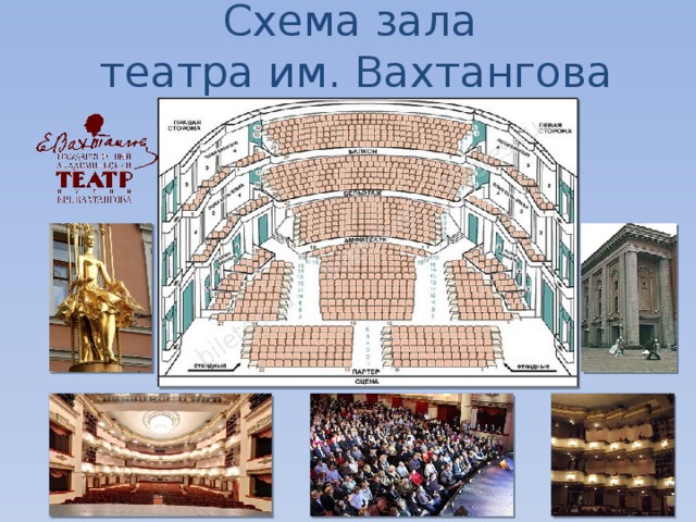 Схема зала  театра им. Вахтангова