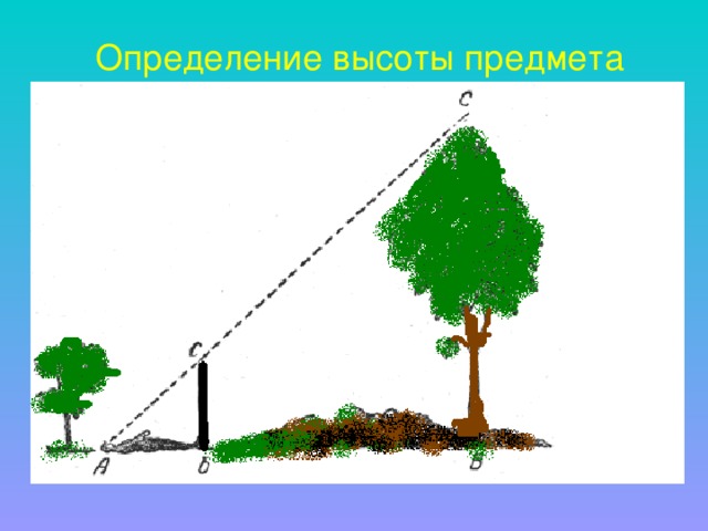 Определение высоты предмета