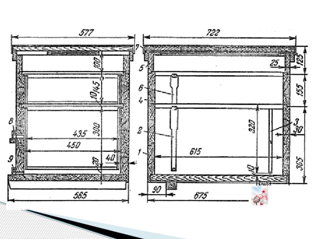 Чертежи ульев рамок. Чертежи улья лежака 16 рамочного. Чертежи улья Дадан 16 рамок. Улей Дадана чертеж. Размер 16 рамочного улья Дадан.