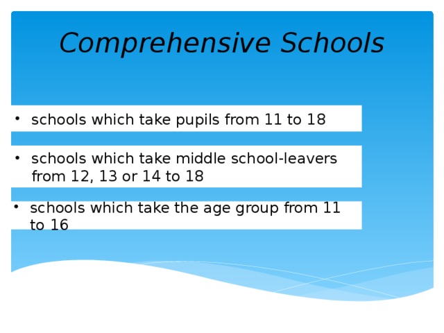 Comprehensive Schools