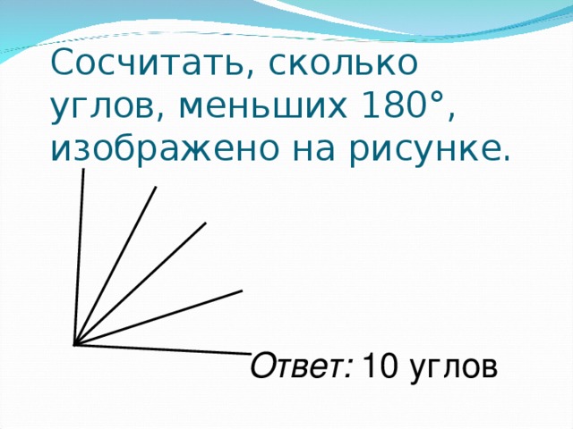 Сколько развернутых углов изображено на рисунке