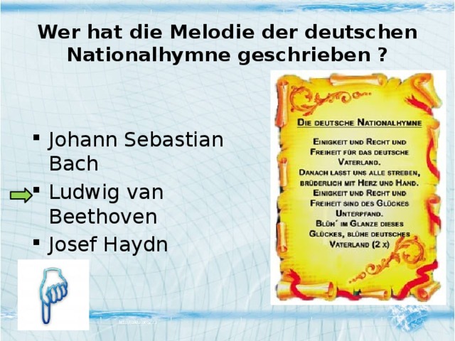 Wer hat die Melodie der deutschen Nationalhymne geschrieben ?
