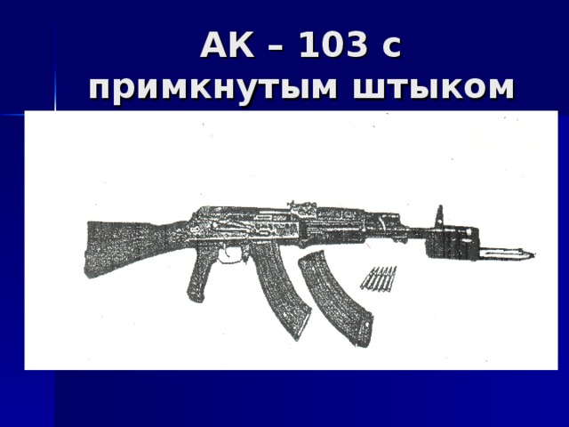 АК – 103 с примкнутым штыком