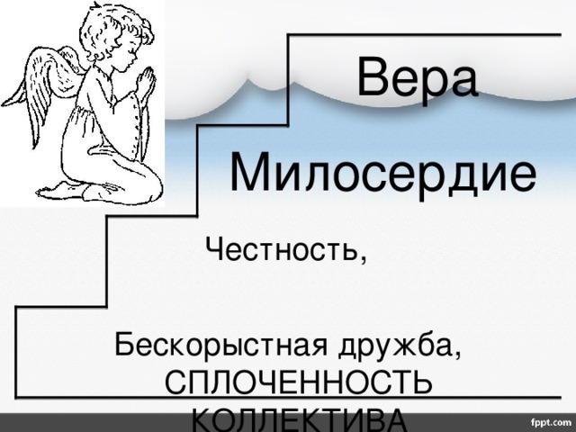 Вера Милосердие Честность, Бескорыстная дружба, СПЛОЧЕННОСТЬ КОЛЛЕКТИВА