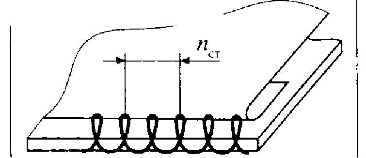 Петлеобразный стежок схема