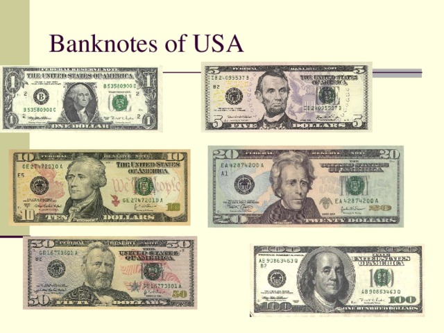 Banknotes of USA