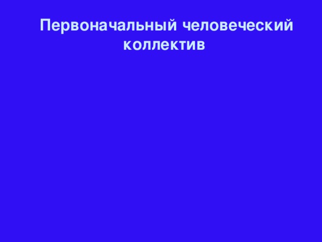 Первоначальный человеческий коллектив