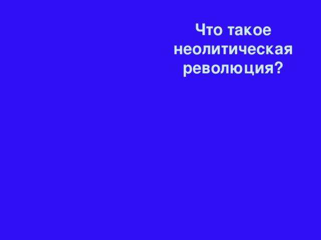 Что такое неолитическая революция?