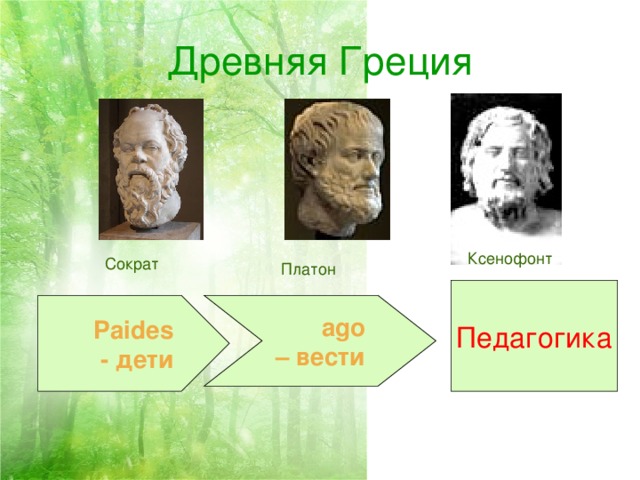 Древняя Греция Ксенофонт Сократ Платон Педагогика Paides  ago   - дети – вести
