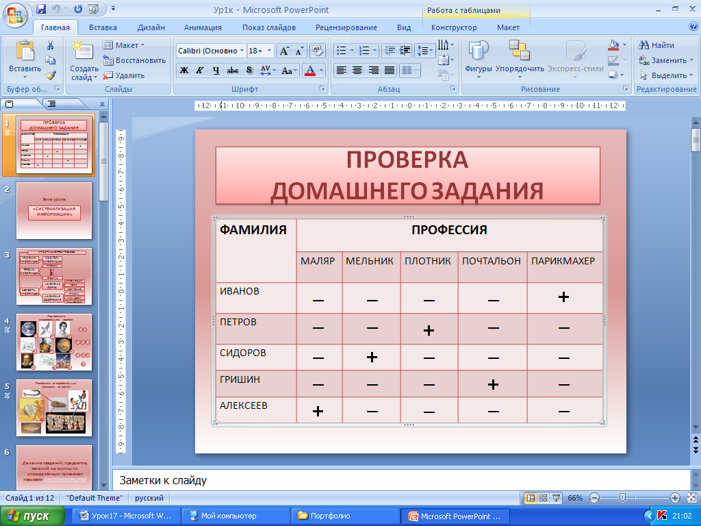 Прохождение программы по предметам образец заполнения