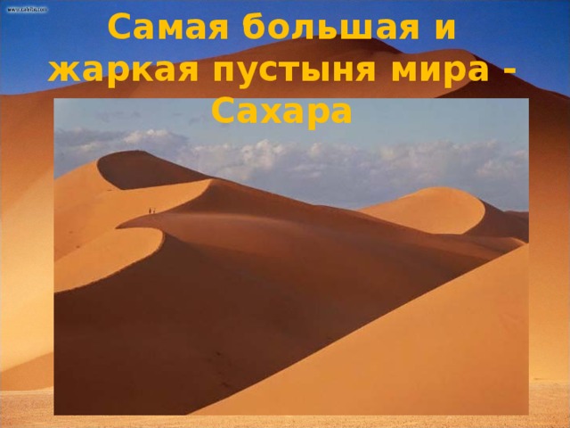 Самая большая и жаркая пустыня мира - Сахара