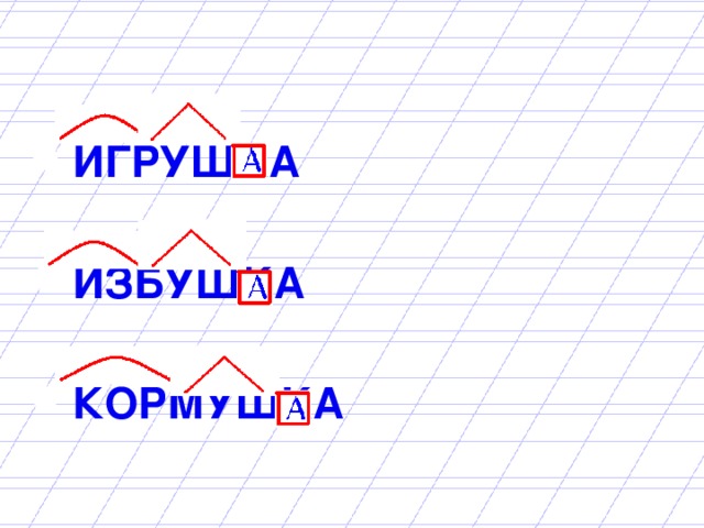 Состав слова избушка