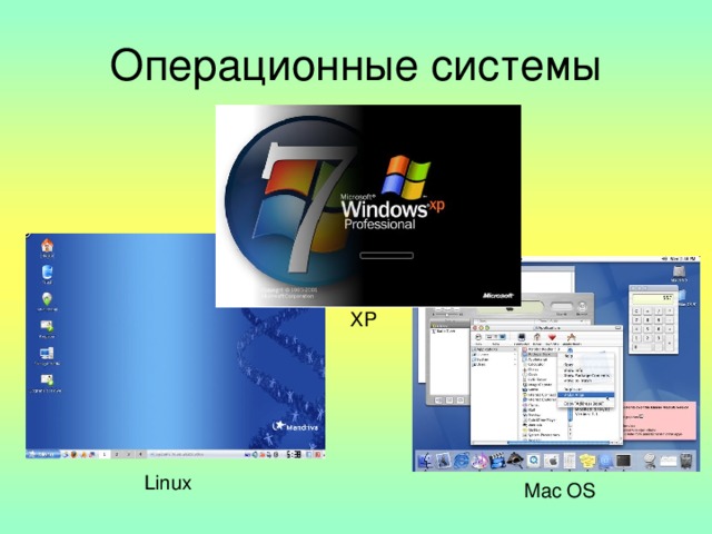 XP Linux Mac OS