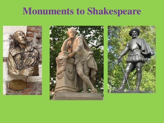 Monuments to Shakespeare