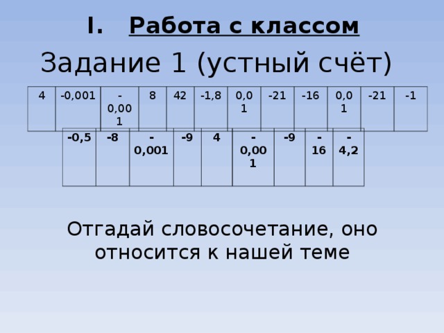 Работа с классом