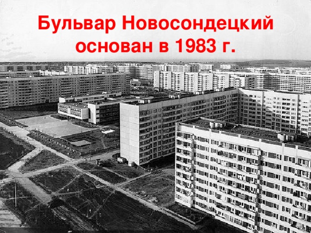 Бульвар Новосондецкий основан в 1983 г.