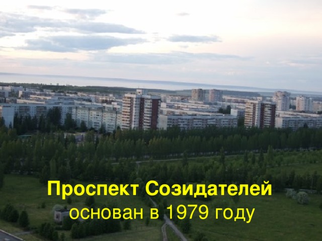 Проспект Созидателей основан в 1979 году