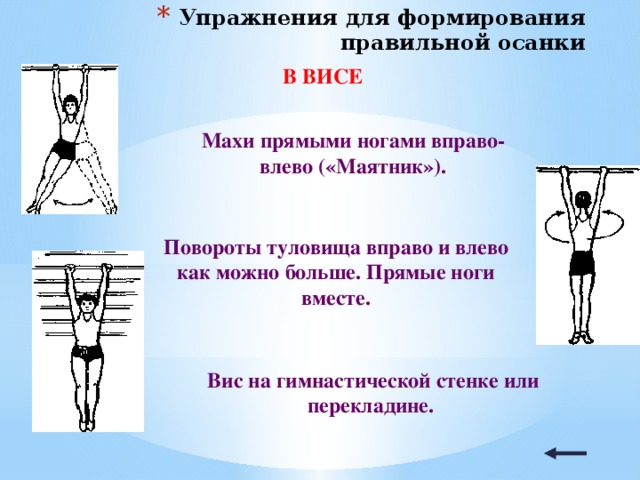 Роль физических упражнений в формировании осанки школьников презентация