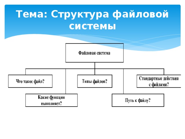 Тема: Структура файловой системы