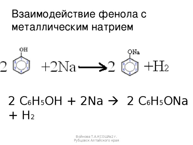 Суть влияния заключается в том, что неразделённая пара электронов кислорода гидроксогруппы вступает в сопряжение с π -электронами бензольного кольца.