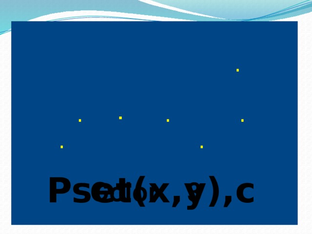 Pset(x,y),c Color , 3