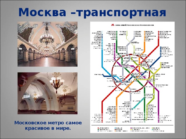 Москва –транспортная Московское метро самое красивое в мире.