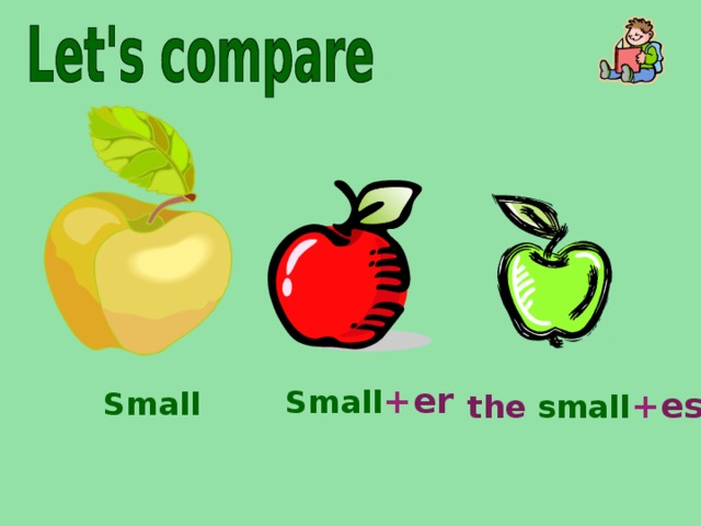 Small + er the  small + est Small