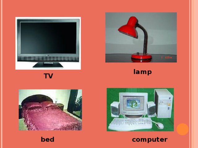 lamp TV computer bed