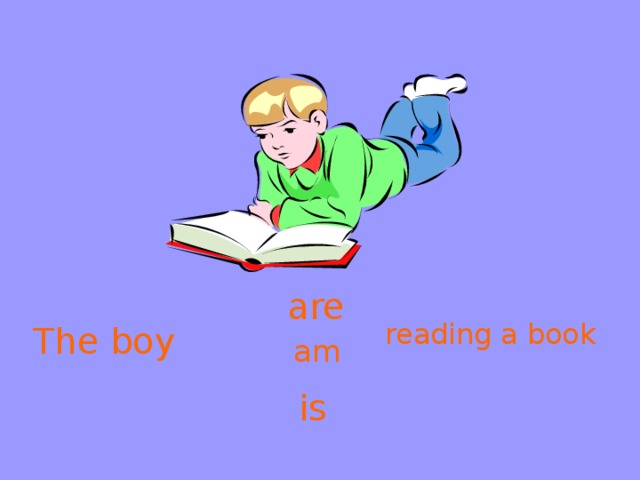 are The boy reading a book am is