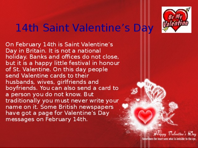 14th Saint Valentine’s Day